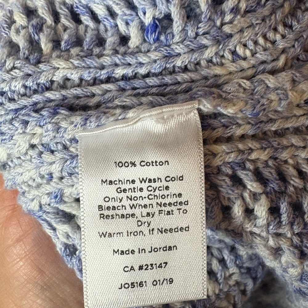 NWT Talbots Open Stitch Pale Blue/Periwinkle Size Medium Sweater - Picture 6 of 10